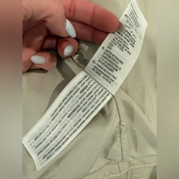 Abercrombie & Fitch Faux Leather Jacket Extra Large Beige Biker Motorcycle AF - Picture 6 of 7